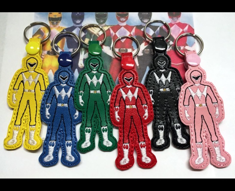Red Power Ranger Machine Embroidery Pattern